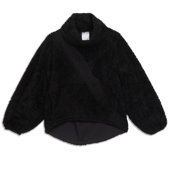 lululemon athletica Jackets & Blazers - Lululemon black sherpa pull over jacket with front pocket